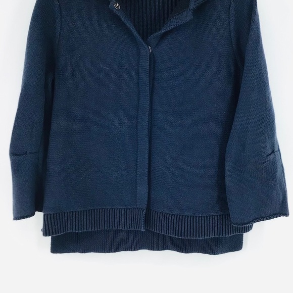 Cabi Pursuit Navy Snap Ribbed Cardigan - Picture 3 of 6